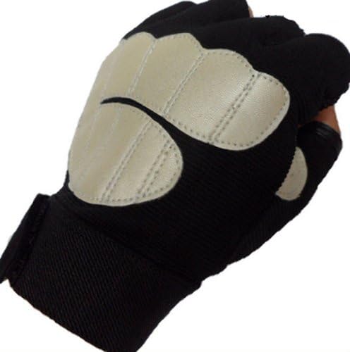 Aselling PU leather Half Finger Glove Outdoor Sports Gloves Cycling Fitness Gloves For Man/Woman (white)