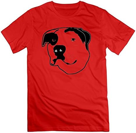 Red Pit Bull T-bone O-neck Design Small 100% Cotton Men Top Clothing