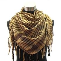 Houndstooth Square Shawl (40"x40"), Camel Brown
