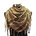 Houndstooth Square Shawl (40"x40"), Camel Brown