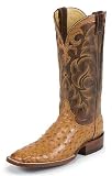 Men's Justin AQHA 13" Full Quill Ostrich Pull On Leather Western Cowboy Boots