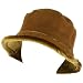 Winter Ladies Faux Fur Suede Crusher Crushable Foldable Bucket Ski Hat Cap Brown