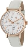 TX Men's T3C203 Classic Perpetual Calendar Rose Gold White Leather Strap Watch
