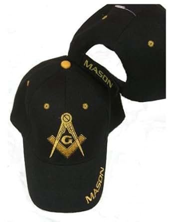 Freemason Camo Adjustable Hat - Masonic Lodge Camouflage Cap With Embroidered Design