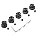 Hobbypark Metal Steel 48P Pinion Gear Set 3.175mm Shaft Hole 17T 18T 19T 20T 21T 48 Pitch Motor Gears Kit for RC Car (5-Pack)