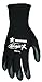 MCR Safety Ninja X N9674M Work Gloves, 15 Gauge Nylon/Lycra Shell, Bi-Polymer Coated Palm & Fingertips, Medium,Black
