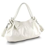 Slouchy Tassel Handbag (White)