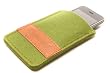 Almwild Etui Tasche Moos - Gr�n f�r Samsung Galaxy S3 (i9300), Samsung Galaxy Nexus (i9250), HTC One S, HTC One X, HTC Sensation XL, Motorola Razr, Nokia Lumia 900 & Weitere. Modell "Sattlerschorsch" Signetpr�gung in in Nappa - Leder