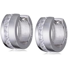 S.Oliver Damen-Creole 925 Sterlingsilber Zirkonia 313858