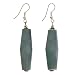 EXP Handmade Green Serpentine Silver Dangle Earrings