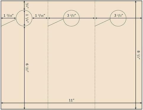 Door Hangers 3 Per Page - Perfed Circle - Classy Cream (250 sheets/750 door hangers)