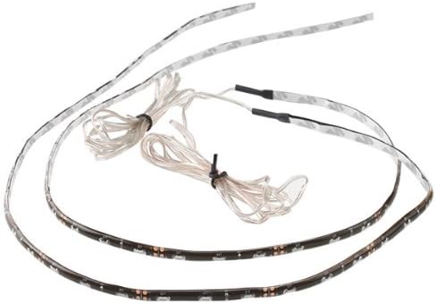 Qkking 2X 24 Inch Car Waterproof Auto 60 SMD LED Side Shine Strip Fog Light DRL Headlight Slim Light Decoration-White