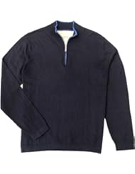 Tommy Bahama Island Luxe Half Zip Sweater, Ink, XXL