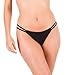 Coqueta Swimwear Sexy Teeny Mini Brazilian Bikini Thong Swimsuit Bottom BLACK