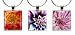 DAHLIAS ~ Scrabble Tile Wine Glass Charms ~ Set #1 ~ PAIR & A SPARE ~ Set of 3 ~ Stemware Charms/Markers/Pendants
