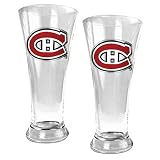 Montreal Canadiens 2pc 19oz Pilsner Glass Set - Primary Logo NHL Hockey