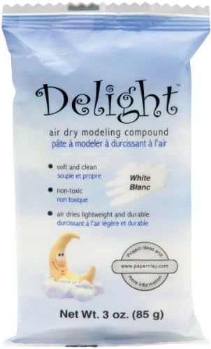 Creative Paperclay Delight Air Dry for Modeling Compound, 3-Ounce, White by Creative Paperclay