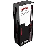 Rotring Tikky Fine Liner Fiber Tip Graphic Pen, 0.1 mm, Black Ink (1904750)