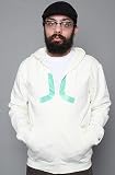 WeSC The Icon Zip Hooded Sweatshirt in Star White hood ,Sweatshirts for Men