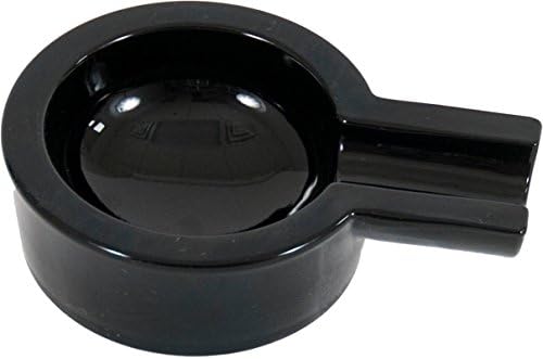 Black Glass Cigar Ashtray