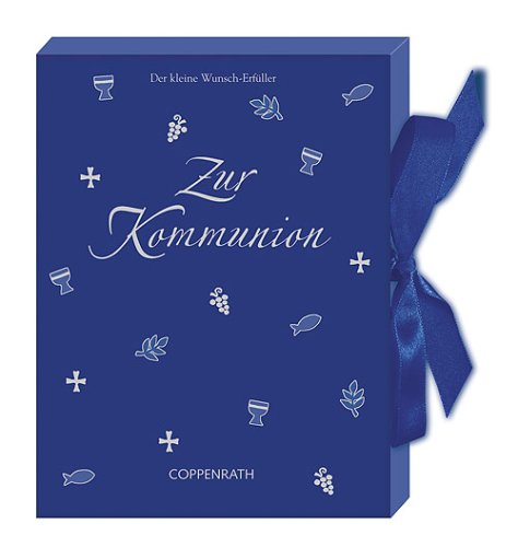 Zur Kommunion - Festlich (blau), Geschenkbox