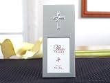 Baby Keepsake: 2x3 Silver Frame w Cross (Set of 6)