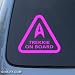 TREKKIE ON BOARD - Star Trek - Car, Truck, Notebook, Vinyl Decal Sticker #1109 | Vinyl Color: Pink