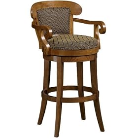 Click here to buy Calgary Swivel Bar Stool Tuscan Fabric Oak by Home Decorators Collection.