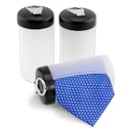 Men;s The Amazing Tie Winder 3-Pack Storage Device by Necktie Accessories in Clear Plastic