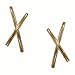 9ct Yellow Gold 15mm Curved Cross Earrings