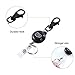 Wisdompro Retractable Badge Reel with 2 Pack Vertical Extra Thick Clear ID Card Holders, 24 inches Pull Cord