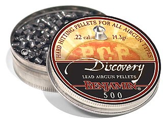 Benjamin Discovery .22 Cal, 14.3 Grains, Hollowpoint, 500/Tin