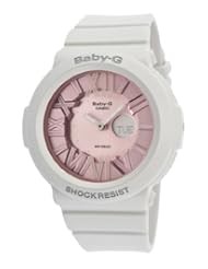 Casio Womens BGA161-7B2 Baby G White and Pink Watch