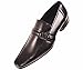 Amali Mens Black Smooth Moc Toe Step In Loafer Dress Shoe: Style 8001-000