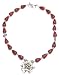 Handmade Chain Necklace Silver Amulet Carnelian Jewelry 19 inches
