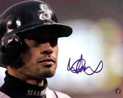 Ichiro Suzuki Autographed/Hand Signed Seattle Mariners Close Up 8x10 Photo Holo