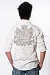 Indigo Star Long Sleeve Plaid Shirt Crosses and Lions Crest