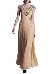 A-line Cocktail Floor Length Sleeveless Chiffon/Polyester Scoop Neck Beaded Homecoming Dress/Pageant Dress/Prom Dress/Party Dress/Wedding Dress 