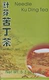 All Natural Chinese Needle Ku Ding (Kuding) Bitter Green Tea - Loose Tea Leaves Stick (5.3 Oz) - Only 3 Sticks Needed for a Cup of Tea!