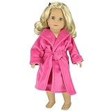 18 Inch Doll Robe in Hot Pink, Fits 18' American Girl Dolls & More! Soft Hot Pink Robe/Belt