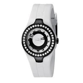 Click here to buy Puma WoMens Active Collection Dynamic Posh White Jeweled Watch #PU101122002 by Puma.