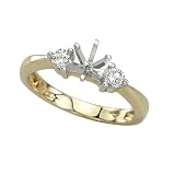 14K Yellow Gold 1/4 ct. Diamond Semi Mount Engagement Ring