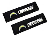 A Set of 2 Universal-Fit Foam Seat Belt Shoulder Pads - NFL Chargers