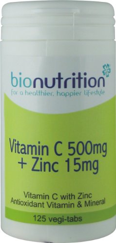 Bio Nutrition Vitamin C 500mg + Zinc 15mg : Antioxidants