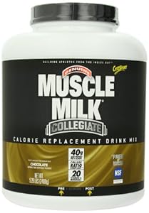 CytoSport Muscle Milk Collegiate Calorie Replacement Drink Mix, Chocolate, 5.29 LB, Container