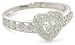 10k White Gold Diamond Heart Ring (0.04 cttw, I-J Color, I2-I3 Clarity)