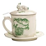 Green Bunny Toile Infuser Mug