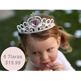 6 Princess Tiaras Pink Crowns for Party Supplies Party Favors for kids Birthday Parties Girls Costumes Accessories Dress up Princess Role Play  Free Shipping