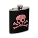 Danger Pink Rhinestones- Stainless Steel Hip - Pocket Flask - 7 Ounces