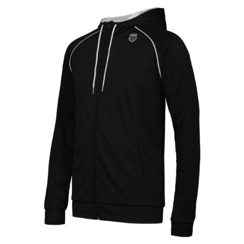 K-SWISS Men's Accomplish Hoody, Black/White, Small On Sale